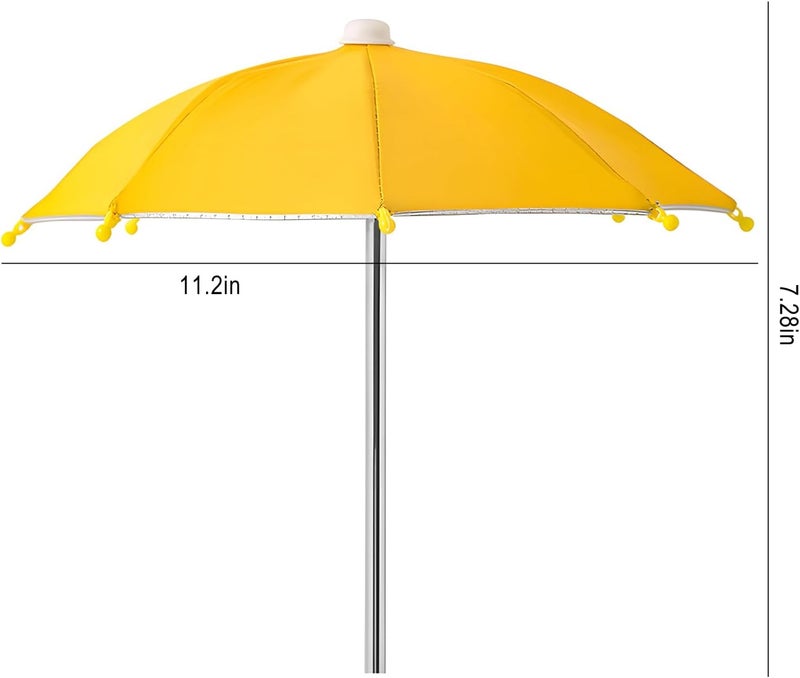 Gnodry Squirrel Picnic Table Feeder Replacement Mini Umbrella for Outside (Yellow) - Image 2